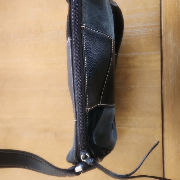 FRANCO SARTO LEATHER AND SUEDE SHOULDER BAG - Picture 5 of 8